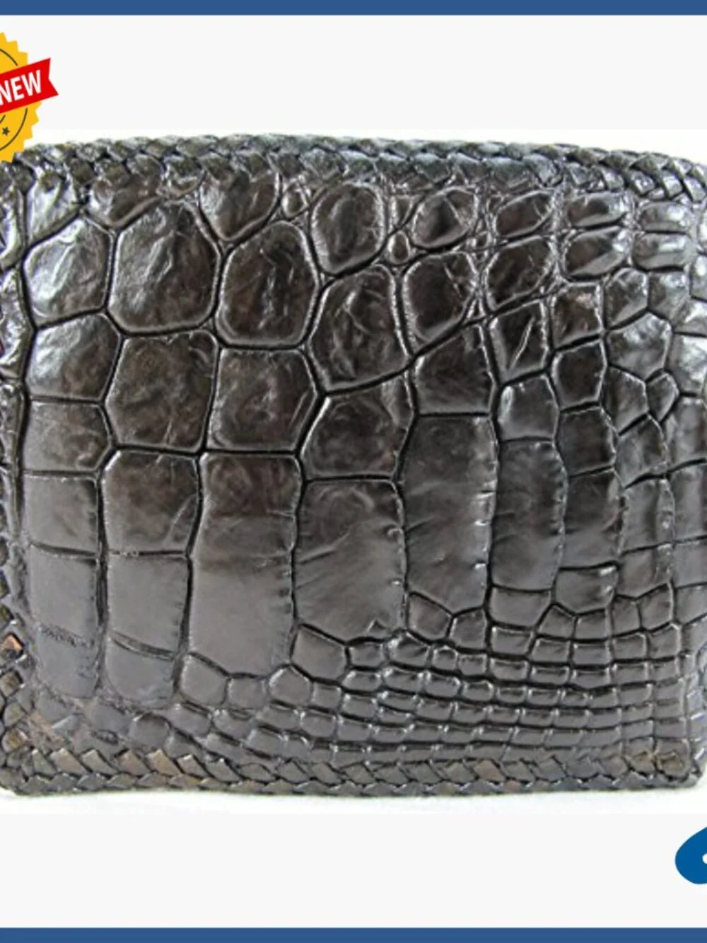 Genuine Crocodile Leather Bifold Wallet with Secret Compartment